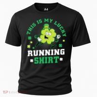 Cute Shamrock Running St Patricks Day Lucky Running Team Cooling Performance Crew T-Shirt thumb 0