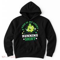 Cute Shamrock Running St Patricks Day Lucky Running Team Hoodie thumb 0