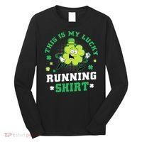 Cute Shamrock Running St Patricks Day Lucky Running Team Long Sleeve Shirt thumb 0