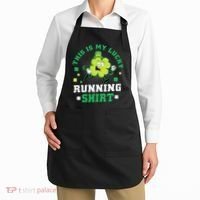Cute Shamrock Running St Patricks Day Lucky Running Team Apron thumb 2