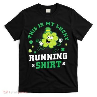 Cute Shamrock Running St Patricks Day Lucky Running Team T-Shirt