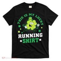 Cute Shamrock Running St Patricks Day Lucky Running Team T-Shirt thumb 0