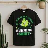 Cute Shamrock Running St Patricks Day Lucky Running Team T-Shirt thumb 2