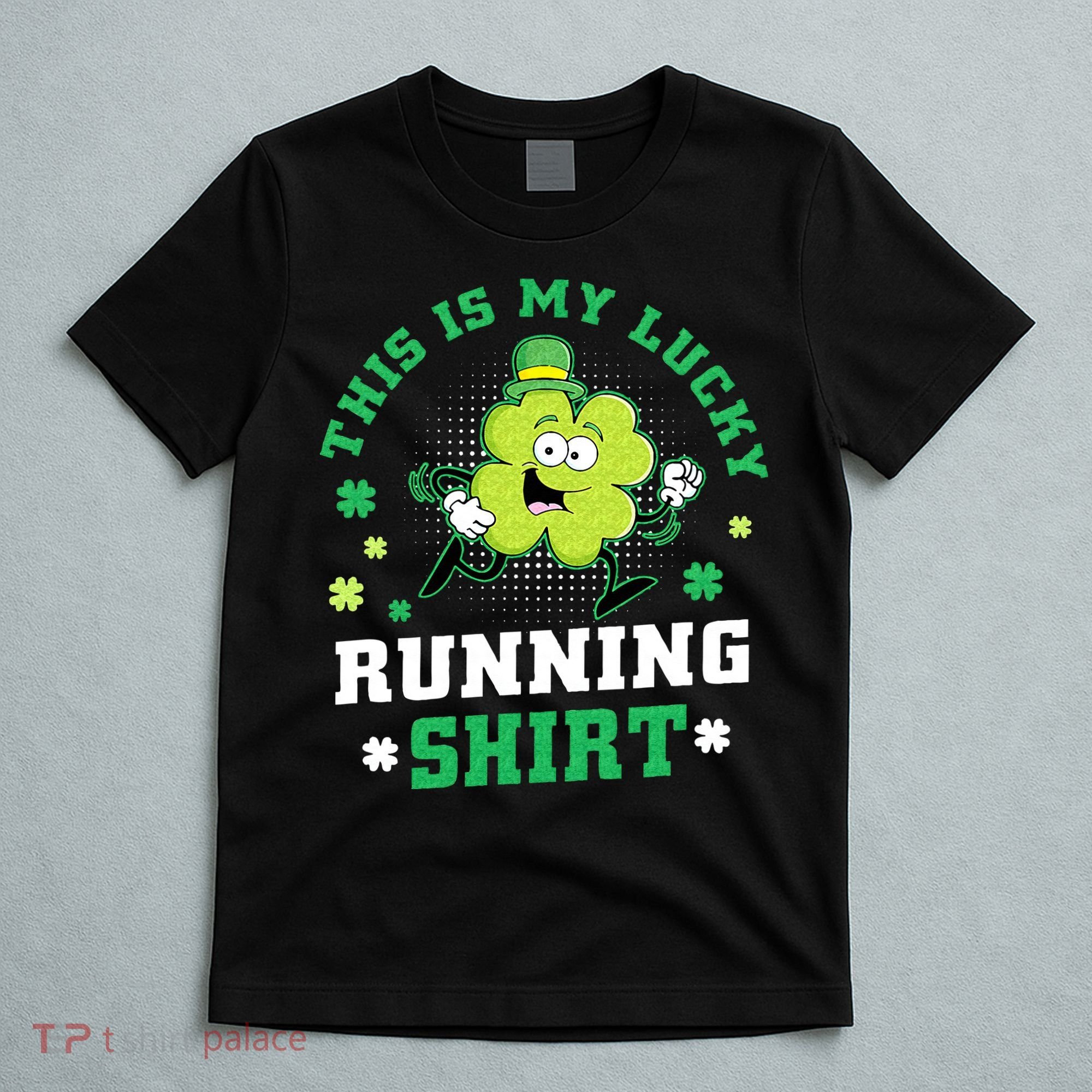Cute Shamrock Running St Patricks Day Lucky Running Team T-Shirt