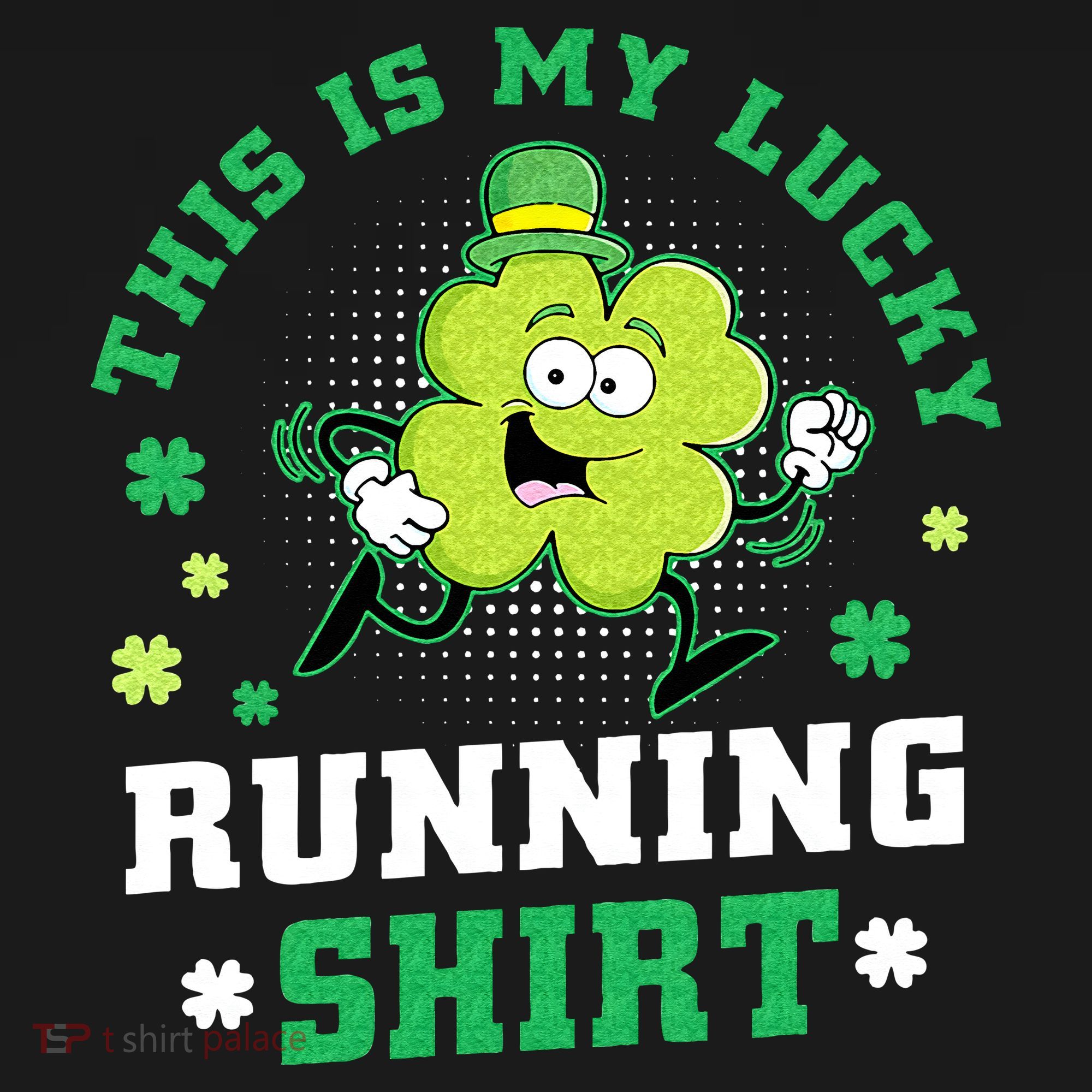 Cute Shamrock Running St Patricks Day Lucky Running Team Backpack