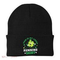 Cute Shamrock Running St Patricks Day Lucky Running Team Beanie thumb 0