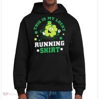 Cute Shamrock Running St Patricks Day Lucky Running Team District V.I.T. Heavyweight Hoodie thumb 0