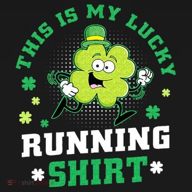 Cute Shamrock Running St Patricks Day Lucky Running Team Flat Bill Trucker Hat