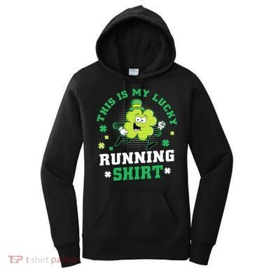 Cute Shamrock Running St Patricks Day Lucky Running Team Women's Hoodie