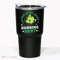 Cute Shamrock Running St Patricks Day Lucky Running Team Tumbler thumb 0