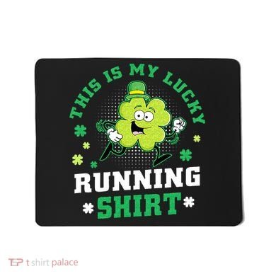 Cute Shamrock Running St Patricks Day Lucky Running Team Mousepad