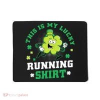 Cute Shamrock Running St Patricks Day Lucky Running Team Mousepad thumb 0