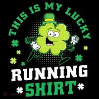 Cute Shamrock Running St Patricks Day Lucky Running Team Ornament thumb 1