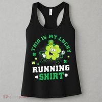 Cute Shamrock Running St Patricks Day Lucky Running Team Women's Tank Top thumb 3