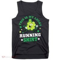 Cute Shamrock Running St Patricks Day Lucky Running Team Tank Top thumb 0
