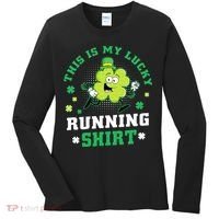 Cute Shamrock Running St Patricks Day Lucky Running Team Women's Long Sleeve Shirt thumb 0