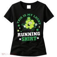 Cute Shamrock Running St Patricks Day Lucky Running Team Women's T-Shirt thumb 0