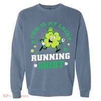 Cute Shamrock Running St Patricks Day Lucky Running Team Garment-Dyed Sweatshirt thumb 0