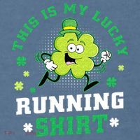 Cute Shamrock Running St Patricks Day Lucky Running Team Garment-Dyed Sweatshirt thumb 2