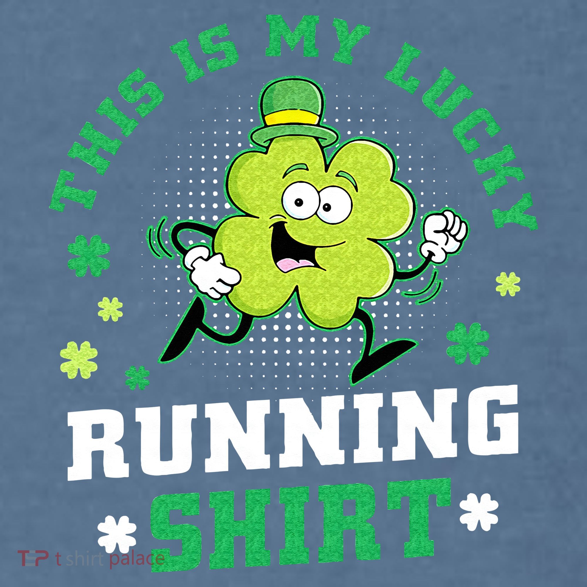 Cute Shamrock Running St Patricks Day Lucky Running Team Garment-Dyed Sweatshirt