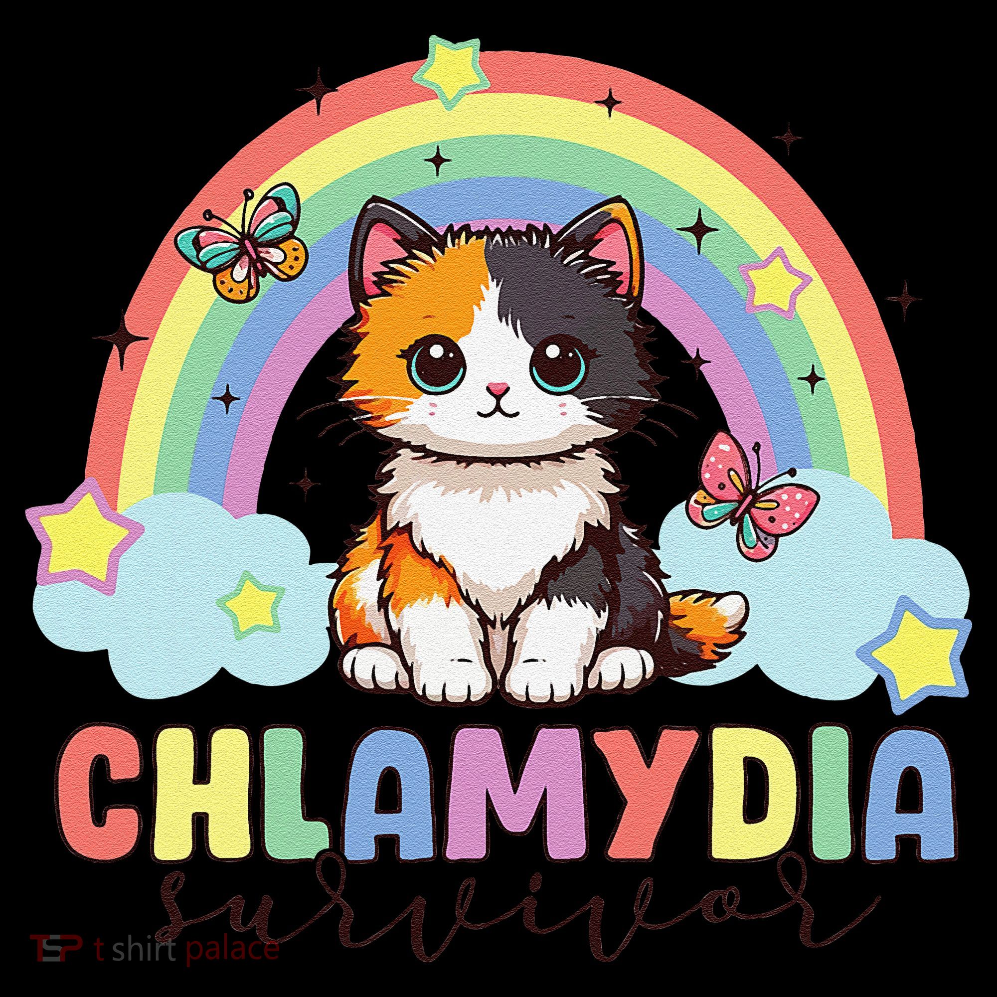 Chlamydia Survivor Rainbow Funny Humor Cat Specific Meme Coffee Mug