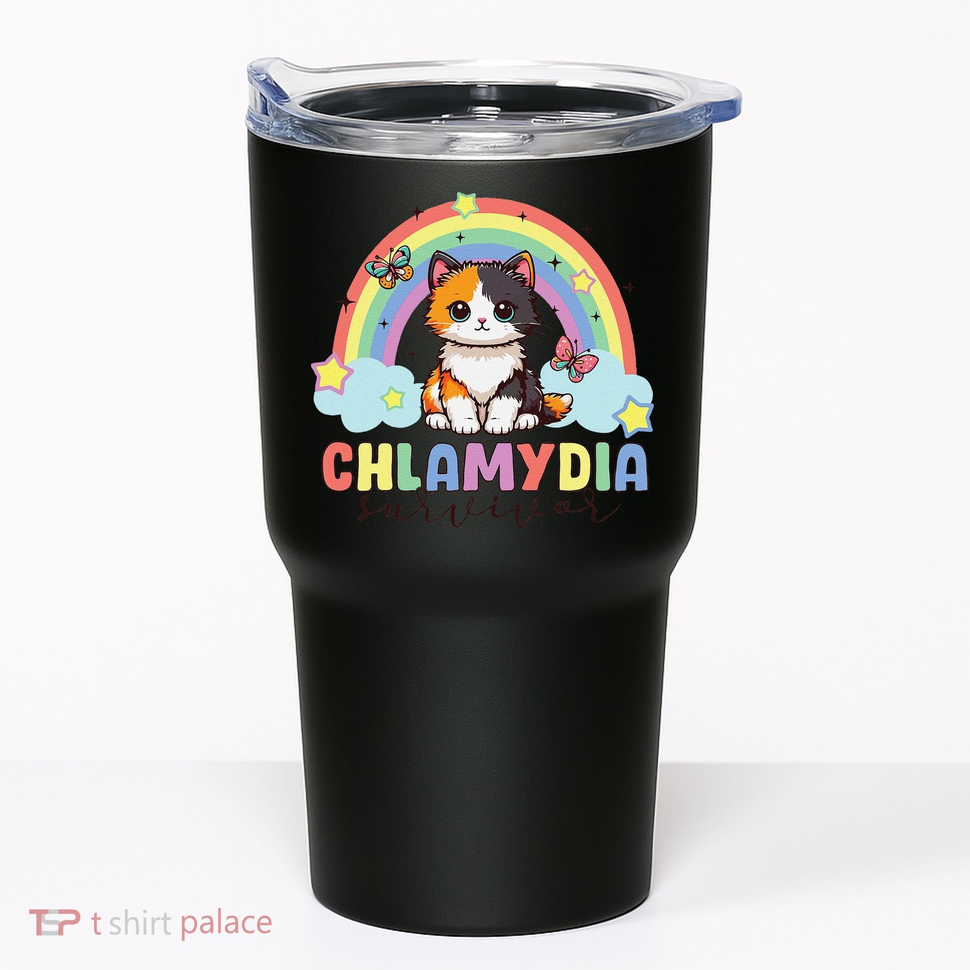 Chlamydia Survivor Rainbow Funny Humor Cat Specific Meme Tumbler