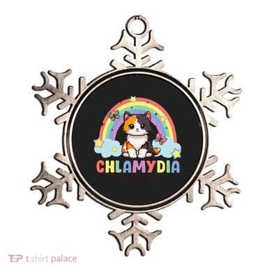 Chlamydia Survivor Rainbow Funny Humor Cat Specific Meme Ornament