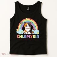 Chlamydia Survivor Rainbow Funny Humor Cat Specific Meme Tank Top thumb 2