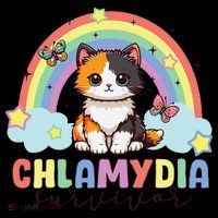 Chlamydia Survivor Rainbow Funny Humor Cat Specific Meme Tank Top thumb 6