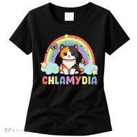 Chlamydia Survivor Rainbow Funny Humor Cat Specific Meme Women's T-Shirt thumb 0