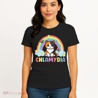 Chlamydia Survivor Rainbow Funny Humor Cat Specific Meme Women's T-Shirt thumb 4