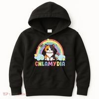 Chlamydia Survivor Rainbow Funny Humor Cat Specific Meme Kids Hoodie thumb 0