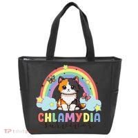 Chlamydia Survivor Rainbow Funny Humor Cat Specific Meme Tote Bag thumb 0