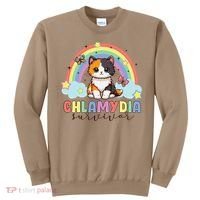 Chlamydia Survivor Rainbow Funny Humor Cat Specific Meme Sweatshirt thumb 0