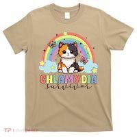 Chlamydia Survivor Rainbow Funny Humor Cat Specific Meme T-Shirt thumb 0