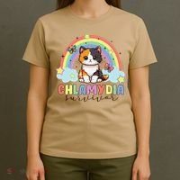Chlamydia Survivor Rainbow Funny Humor Cat Specific Meme T-Shirt thumb 4