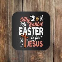 Christian Silly Rabbit Easter For Jesus Coaster thumb 0