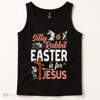 Christian Silly Rabbit Easter For Jesus Tank Top thumb 2