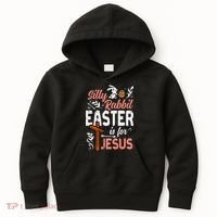 Christian Silly Rabbit Easter For Jesus Kids Hoodie thumb 0