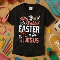 Christian Silly Rabbit Easter For Jesus Kids T-Shirt thumb 3