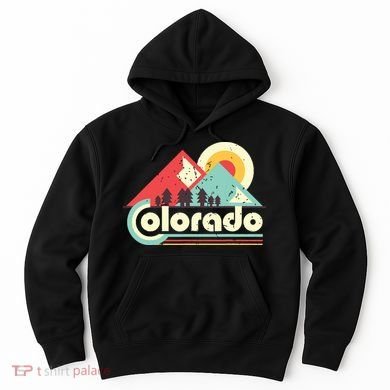 Colorado State Retro Vintage Distressed Flag Hoodie