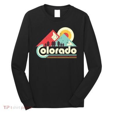 Colorado State Retro Vintage Distressed Flag Long Sleeve Shirt