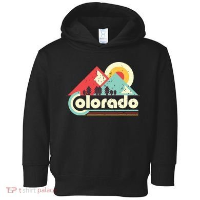 Colorado State Retro Vintage Distressed Flag Toddler Hoodie