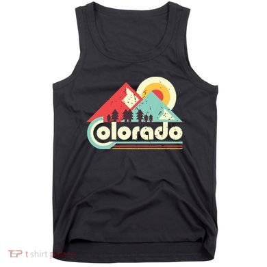 Colorado State Retro Vintage Distressed Flag Tank Top