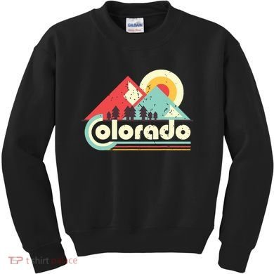 Colorado State Retro Vintage Distressed Flag Kids Sweatshirt
