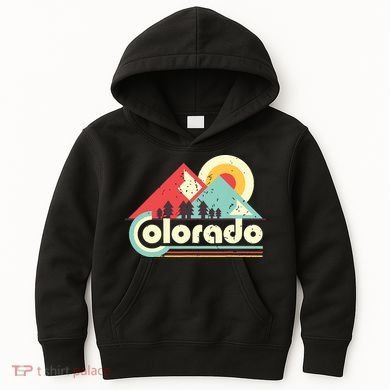 Colorado State Retro Vintage Distressed Flag Kids Hoodie