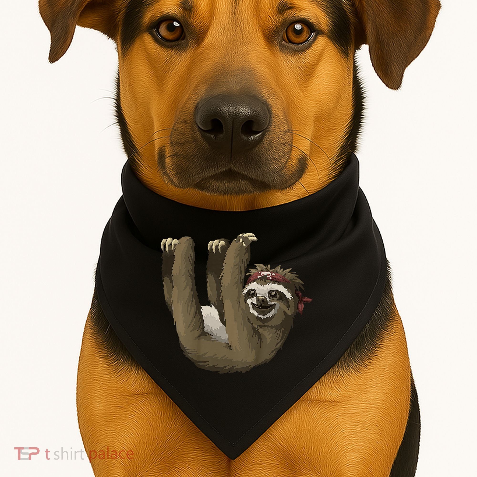 Cute Sloth - Retro Sloths USA-Made Doggie Bandana