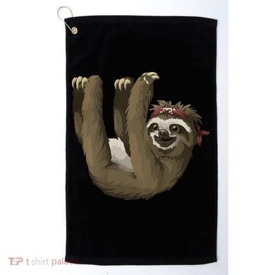 Cute Sloth - Retro Sloths Golf Towel