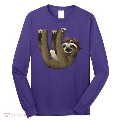 Cute Sloth - Retro Sloths Long Sleeve Shirt