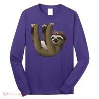 Cute Sloth - Retro Sloths Long Sleeve Shirt thumb 0